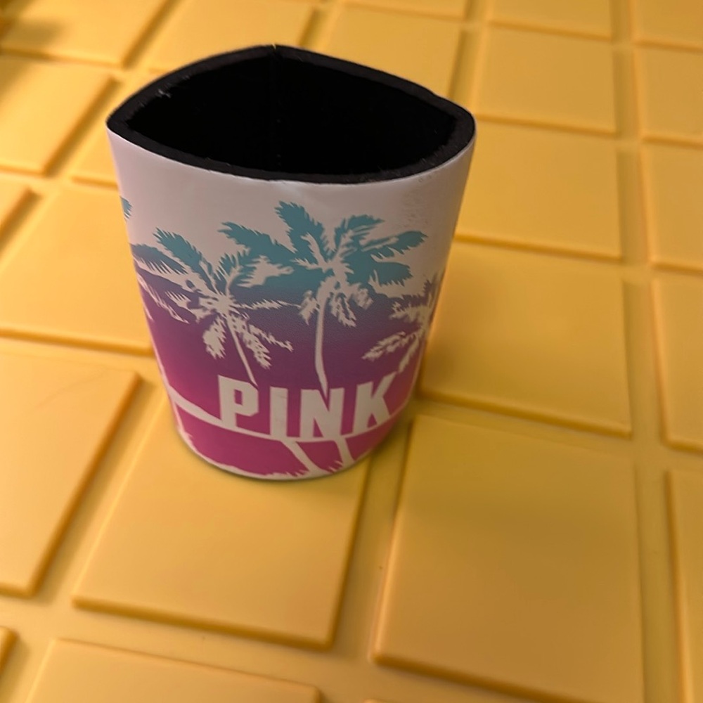 Pink can coozie